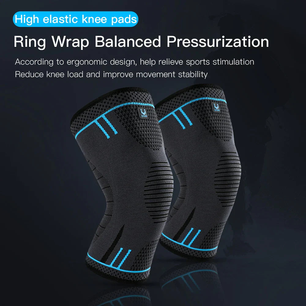 2pcs Compression Knee Support Sleeve Elastic & Breathable Knee Brace XL-3