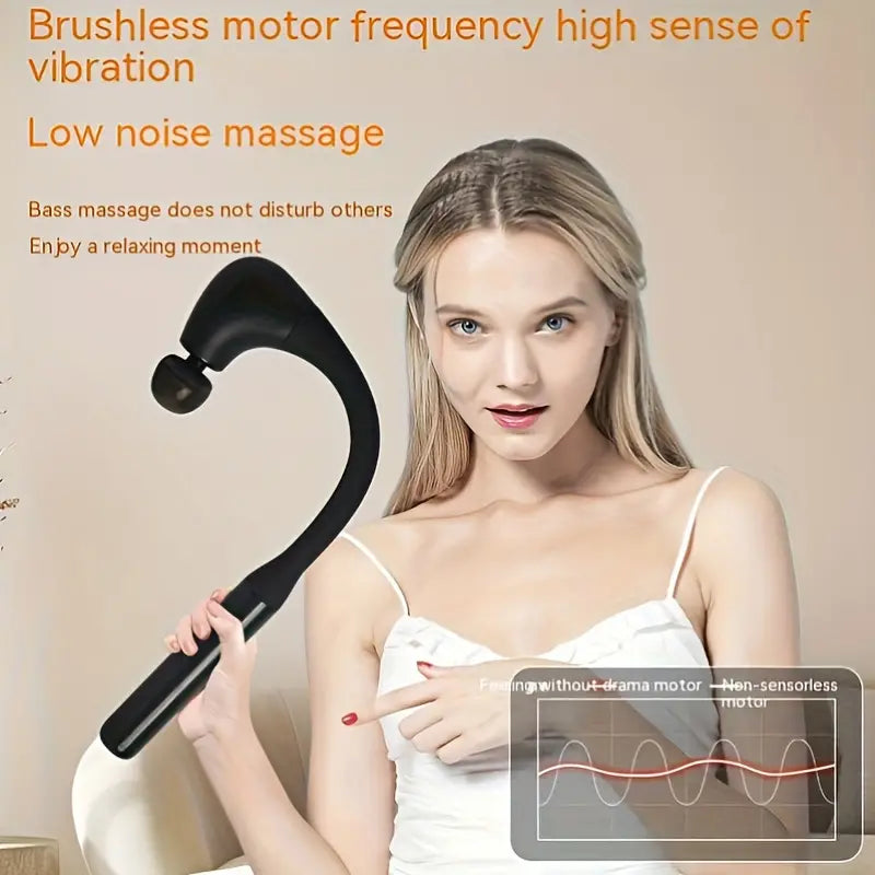 1pc High-Powered Fascia Gun Massage Tool-Black-4